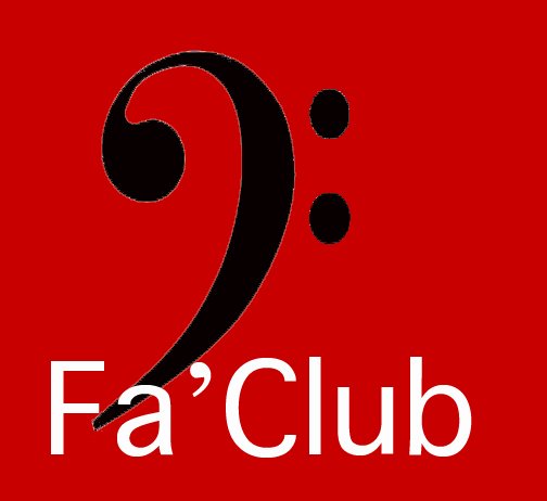 Logo avec clé de fa 'Fa'Club'.