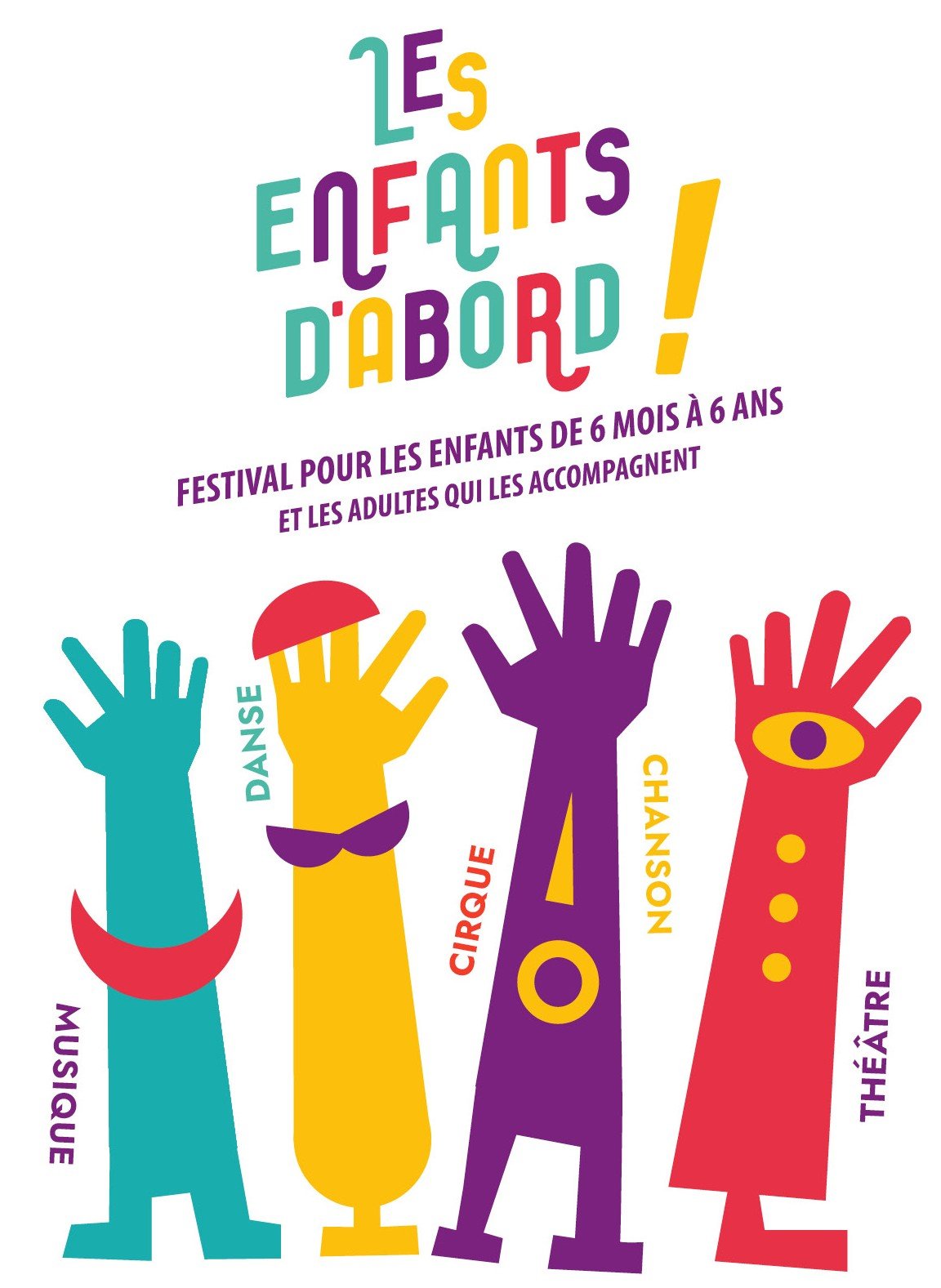 Affiche festival enfants, activités artistiques variées.